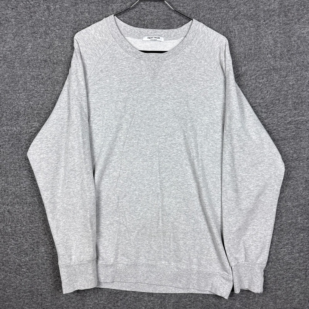 SWET‎ TAILOR Sweatshirt Mens XL Gray Crew Pullover Casual Stretch
